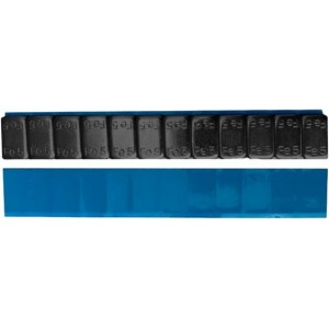 Грузик балансировочный стальной "тонкий" на синей ленте Ecoline черный, шт 60 гр (12х5 гр) 50/50