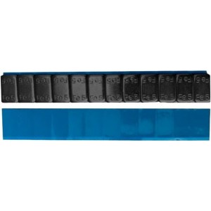 Грузик балансировочный стальной "тонкий" на синей ленте Ecoline черный, шт 60 гр (5+10 гр x 4) 50/50