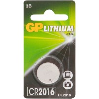 Батарейка CR2016 3,0V литиевая GP, шт 1/1