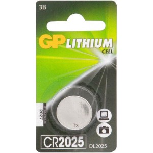 Батарейка CR2025 3,0V литиевая GP, шт 1/1