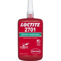 Фиксатор резьбы высокой прочности для неактивных металлов LOCTITE 2701, 250 мл 1/10
