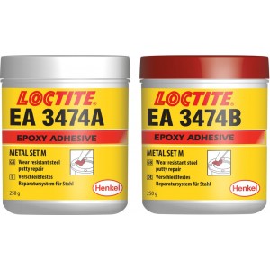 Состав эпоксидный 2К износостойкий Loctite EA 3474, банка 2х 250 гр 1/10