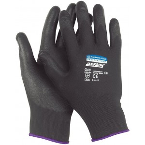 Перчатки с PU покрытием Kimberly-Clark KleenGuard G40 черные размер 07, пара 60/60