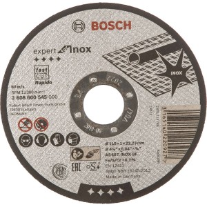 Круг отрезной по стали прямой Bosch Expert AS 60 T INOX BF 115х1,0х22,2 мм, шт 1/25