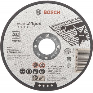 Круг отрезной по стали прямой Bosch Expert AS 60 T INOX BF 125х1,0х22,2 мм, шт 1/25