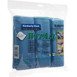 Салфетка из микрофибры Kimberly-Clark Wypall 40х40 см синяя, шт 6/6