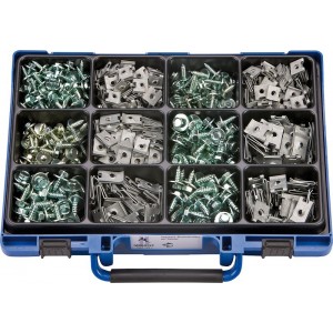 Набор саморезов с шестигранной головкой и шайбой и закладных гаек в чемодане (800шт), набор