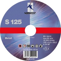 Круг шлифовальный Normfest A30 BF INOX 125х6,0х22,2 мм, шт 1/25
