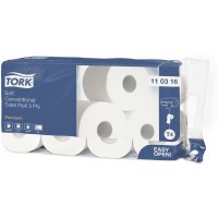 Бумага туалетная в стандартных рулонах ультрамягкая Tork Premium Т4 29,5 м x 9,4 см 3 сл 250 л белый, шт 8/8