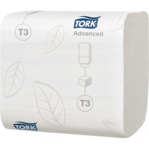 Бумага туалетная листовая Tork Advanced T3 2сл. 242л. 19х11см белый (уп. 36шт.)