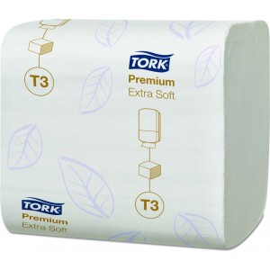 Бумага туалетная листовая Tork Premium T3 2сл. 252л. 19х11см белый (уп. 30шт.)