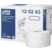 Бумага туалетная в рулоне Mini Tork Premium T2 1214л. 2сл. 170мх9,5см белый (уп. 12шт)