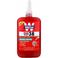 Фиксатор вал-втулочных соединений анаэробный высокой прочности Wertal W38, бутылка 250 гр 1/6